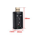 Pack Of 3 Mini External USB Sound Card 7.1 CH 3D Audio Adapter With 3.5mm Headset Jack For PC And Notebook. 