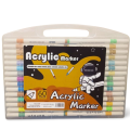 Acrylic Markers create marks on light and dark surfaces including paper, metal, wood, ceramic, glass, rock and canvas Multi-Surface Art & Craft Pens Bold Colors for Artists & DIYers Premium Acrylic Markers Strong Coverage, Easy Use. 