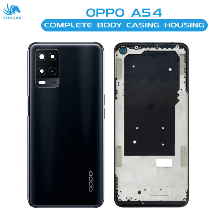 Oppo%20A54%20Housing%20Middle%20Frame%20With%20Side%20Button%20and%20Camera%20Lens%20Complete%20Body%20Casing%20Replacement%20For%C2%A0A54%20-%20Black%20-%20Image%202
