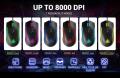 Gaming Mouse Eksa EM110 RGB Gaming Mouse - Optical Sensor 8000 DPI-Software Supported - 1000 Hz Polling Rate - branded Cable - Lightweigh (Black). 