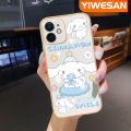 YIWESAN Case For Samsung galaxy A32 5G A32 4G M32 5G Case Cartoon Cinnamoroll Dog Pattern Luxury Plating Phone Case Square Edge Pattern Shockproof Soft Casing Full Lens Cover Camera Protection Cases. 