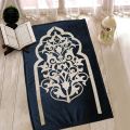 Luxury AntiSlip Velvet Prayer Mat- Laser cut Embrioded velvet Jaye Namaz Prayermat with foam-Quilted Jai Namaz | Janamaz. 