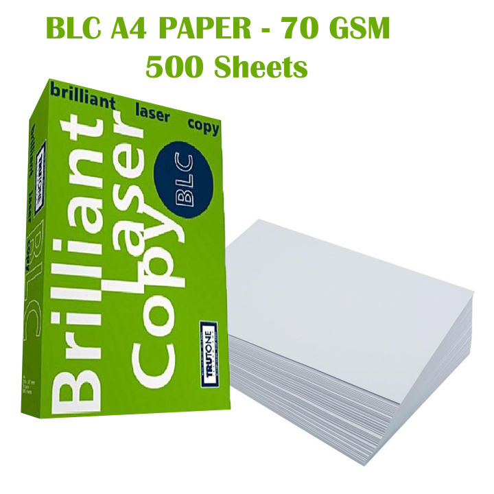 B L C - A4 Size Photo Copier Paper - White Computer Paper - 500 Sheets