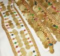 FASHION ! 2 YARD (GAZ) BEADS+ CUTDANA+SITARA LATKAN LACE FOR WOMEN CLOTHES. 