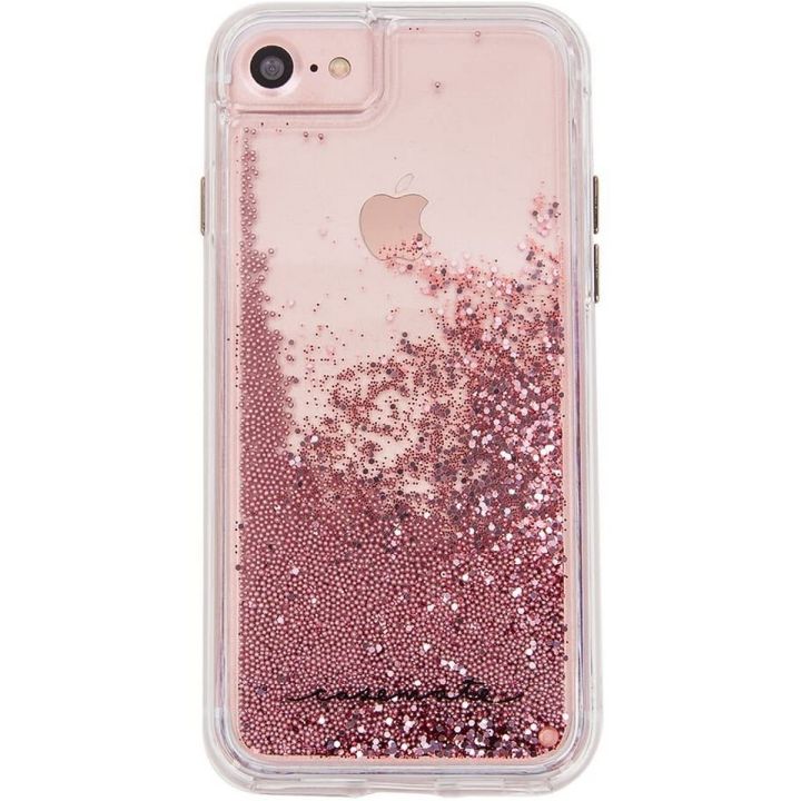 Case-Mate - iPhone 7 Case - WATERFALL - Cascading Liquid Glitter - for iPhone 7 / 6s / 6 - Rose Gold