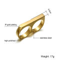 Stainless Steel Double Ring Double Finger Doctor Strange Ring Men’s Jewelry Simple Titanium Steel Ring 2020. 