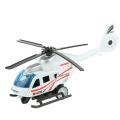 1:43 Scale Diecast Helicopter Model Toy Pull Back Toy for Kids Boys White. 