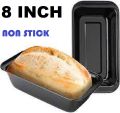 Ibrahim Mall 8-inch Non-Stick Bread Pan Tray, Mold Loaf Baking Pan, Carbon Steel Fruit Cake Maker tool, Bread Mould, kitchen cake Mold, Kitchen accessories tools, bread maker, bread board, cake accessories, cake baking pan, cake baking accessories. 