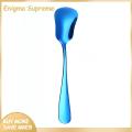 Enigma- Rust-proof Kitchen Utensils Colorful Stainless Steel Long Handle Spoon for Dessert Cake Soup Salad Coffee Ice Cream Kitchen Utensil Cutlery Flatware Comfortable Grip Spoon. 