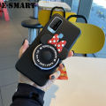 Phone Case Itel Vision 2 Plus Back Cover Cute Cartoon Camera Stand Holder Silicone Soft Cases for Itel Vision2 Plus Makeup Mirror Phone Cover Case. 