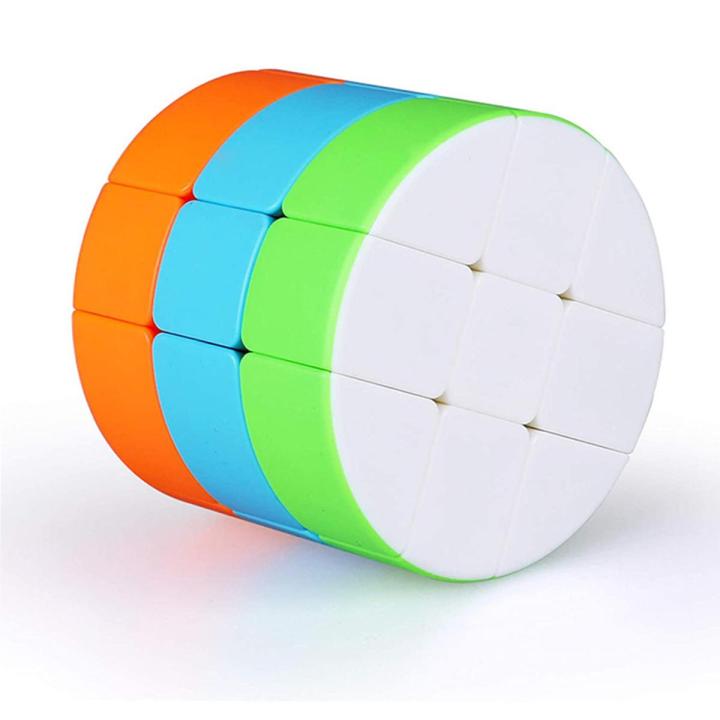 Cylinder Rubik cube 3x3x3 | Cube Puzzle Game | Stickerless Educational Puzzle Cube Toy | Gol Cube with Vivid Colors and Smooth Rotation