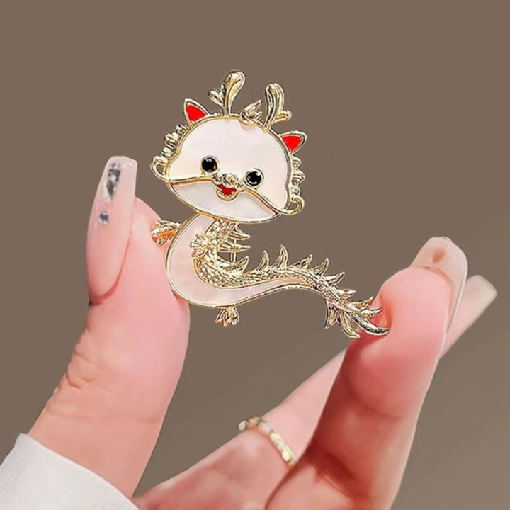 Cartoon Imitation Shell Dragon Brooch For Women Chinese Zodiac Dragon ...