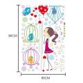 wall sticker xl8117 Pegatinas de pared de jaula de pájaros de revestimiento simple para niños sala de estar decoración del hogar calcomanías de vinilo de dibujos animados fondos de sofá de TV. 