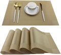 Placemats Easy to Clean Plastic Kitchen table place mats Washable PVC Woven Vinyl Placemat for Dining Table Mats Set of 6. 