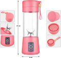 USB Rechargeable Juicer Blender 4 Blades Electric Blender Mini Portable Personal Size Juicer Cup - USB Rechargeable Mixer 380ml Food Grade Water Bottle Portable Fruit Juicer Machine. 