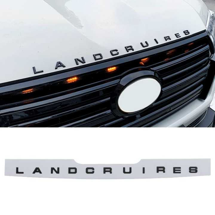 Toyota Land Cruiser Words Alphabet Letters Bonnet / Hood Logo / Emblem (Black)