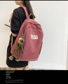Canvas Backpack WomenAesthetic Solid Simple Design Girl Students Knapsack Bag for Lady Men Couples Backpack for School Books. 