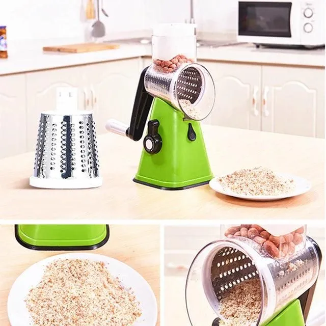 Shreader Tabletop 3in1 Table top Rotatory Shredder Drum Cutter with Box - Table Top Drum ...