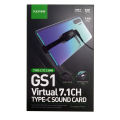 Plextone GS1 Type-C 7.1 Channel Virtual Sound Card Lightweight Gaming Gear Type-C to 3.5mm Sound Card for Mobile. 
