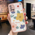 Hontinga for Samsung Galaxy A71 4G Back Cover PU Leather Beautiful Flowers Print Case Soft Silicone Edge Phone Cases. 