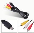 Camera Video Audio AV Cable Mini USB to 3 RCA for AV Cable Camera to TV Wire. 