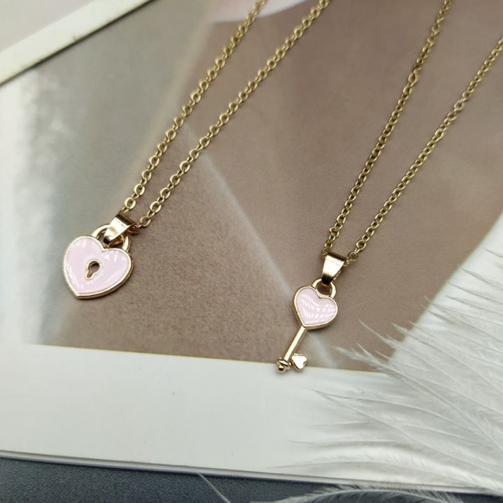 Black%202pcs%20Korean%20Jewellery%20Fashion%20Love%20Key%20Lock%20Couple%20Necklace%20for%20Girls%20Stylish%20-%20Heart%20Shaped%20Key%20Lock%202PCS%20Set%20Jewellery%20For%20Girls%20For%20Girl%20-%20Image%205