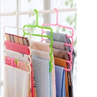Pack Of 3 5 Layer Colorful Multi Functional Pants Hangers