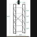 5 Tiers Bookshelf, Classically Modern White Bookshelf, Book Rack, Storage Rack Shelves in Living Room/Home/Office, Books Holder Organizer for Books/Movies, White. 