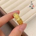 Vietnam Shajin Boutique Six-Character Mantra Rotating Ring High Retention Color Imitation Gold Ancient Sutra Closed Mouth Ring for Men and Women. 
