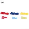 60pcs Tap electrical connectors Quick Splice Taps and insulated male quick disconnect terminals. 