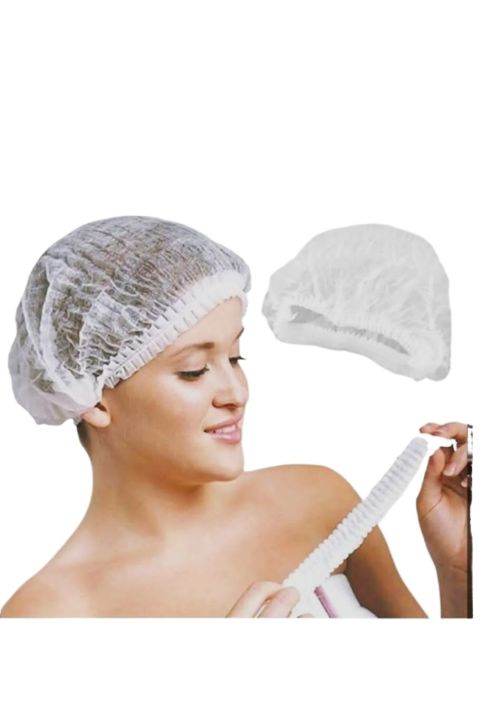 100Pcs Shower Caps , Larger and Thicker Waterproof Shower Caps, Plastic Hair Caps for Women For Baking , Bathing etc.