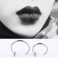 1 PC Fashion Simple Personality Titanium Steel Lip Clip Nose Ring Women Man Body Jewelry Accessories. 