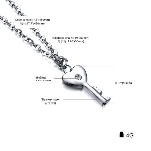 Heart Lock Bracelet and Key Necklace for Boys and Girls Romantic