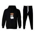 Cute Anime Bears Fashion Hoodie And Trouser Winter 2022 Warm Fleece Drawstring Hood Best Outfits For Women. 
