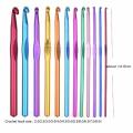 Aluminium Crochet Hook Set - 12 Size (2mm-8mm). 