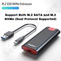 M.2 NVMe SSD Enclosure Case Supports NVME Protocol To USB 3.0 Solid Metal External SSD Case. 