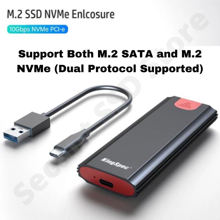M.2 NVMe SSD Enclosure Case Supports NVME Protocol To USB 3.0 Solid Metal External SSD Case