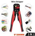 Automatic Wire Cutter 5 in 1, and Self Adjusting Wire Striper | Cutter | Crimper, 8 Inch Multi Pliers For Electrical Tools Pliers. 