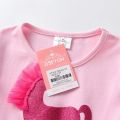 VIKITA Girls Long Sleeve Dress Kids Unicorn Cartoon Dresses Girls Layered Mesh Tulle Princess Birthday Party Children Clothing. 