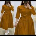 Stylish Pocket Long Frock for Women - Casual Frocks for Women. 