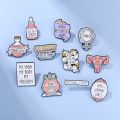 Creative Feminism Enamel Pins Cute Pink Inspirational Banner Bottle Brooch Badges Lapel Pin Feminist Jewelry Gifts for Women. 