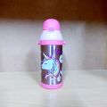 Disney Girls Cartoon Characters Stainless Steel Insulated, Vacuum Water Bottle With Straw for Schools Kids 350ml. 