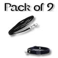 Pack Of 2 Cat Collar + Leash Nylon With Bell. 