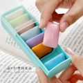1 Box Of 8pcs Rainbow-colored Erasers, Cute And High-value Erasers For Students, Less Crumbs And No Marks. 