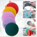 Silicone Scrubber, Silicone Sponges Multipurpose Kitchen Scrub Brush for Dish Pot and Veggies. 