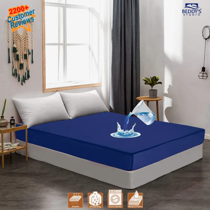Waterproof%20Mattress%20Cover%20For%20Double%20Bed%20King%20Size%20Fitted%20Mattress%20Protector%20Anti%20Slip%20Bed%20Sheet%20Beddy's%20Studio%20-%20Image%203