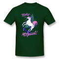 Totally Magical Neon Unicorn Geometric T Shirts Mens Vaporwave Aesthetic Art Design Faddish Men's Tops T Shirt Plus Size. 