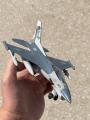 F-16 Fighter Jet Aero Plane Diecast Toy Grey Office/Home Decor and For Kids Collectors. 