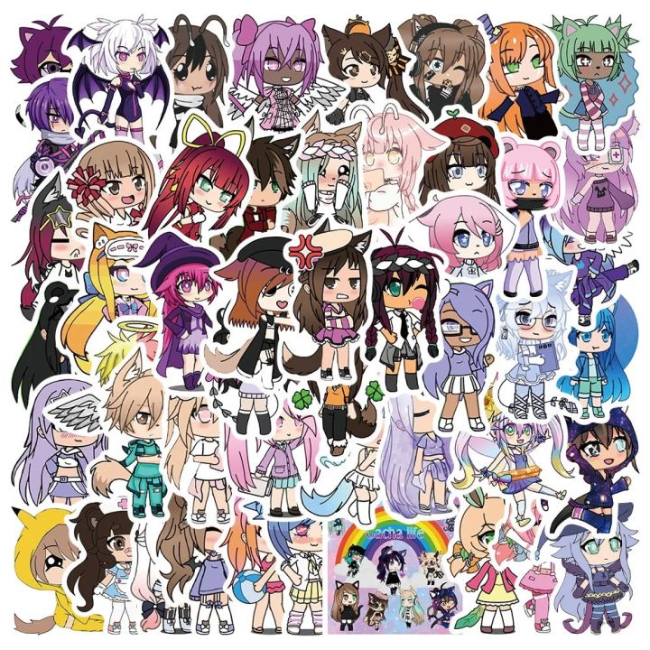 10/30/50PCS Cartoon Game Gacha Life Graffiti Sticker Luggage Laptop Water Cup Guitar Waterproof Sticker Wholesale