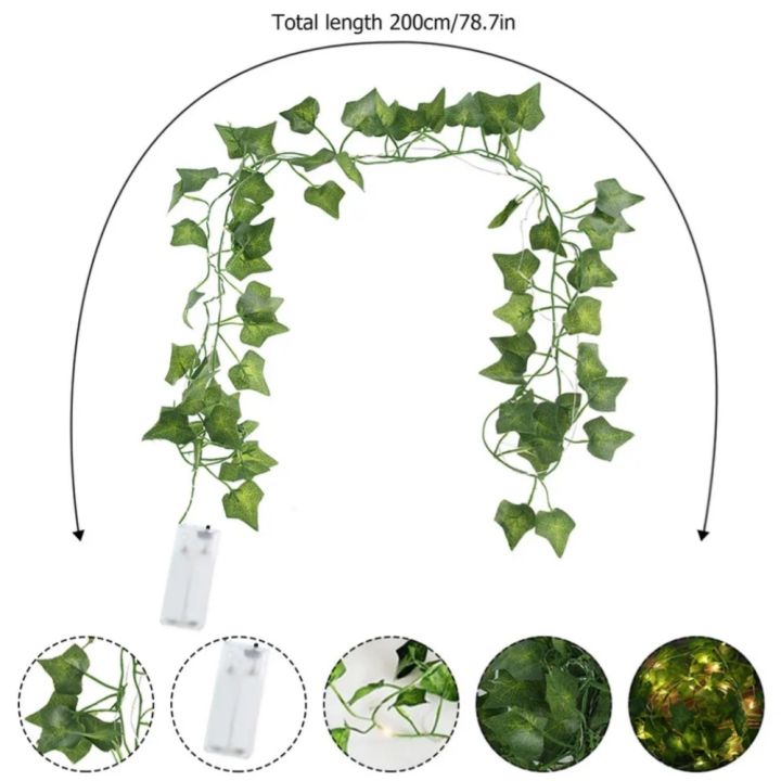 Battery%20Operated%20LED%20Artificial%20Leaves%20bail%20-%2010%20Ft%20Fairy%20Lights%20and%207%20Ft%20Bail%20Green%20-%20Image%205